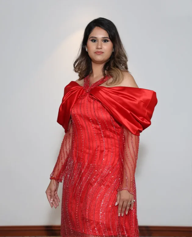 MAMA SAID CHIC Scarlet Crystal Bow Dress