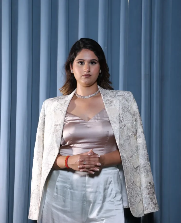 MAMA SAID CHIC  Ivory Ombré Power Suit